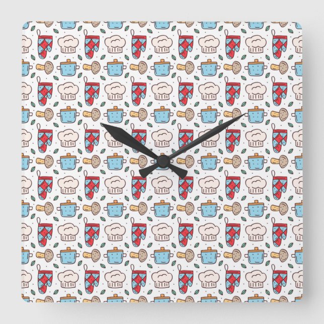 Chef Gift | In The World Is Another Chef Square Wall Clock (Front)