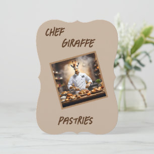 Chef Giraffe Bakes Pastries, Card