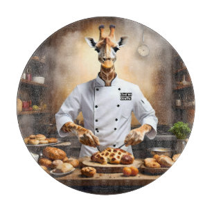 Chef Giraffe Bakes Pastries, Cutting Board
