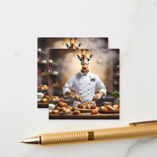 Chef Giraffe Bakes Pastries, Enclosure Card