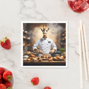 Chef Giraffe Bakes Pastries, Napkin