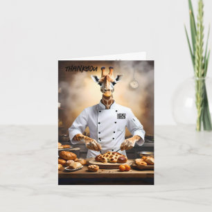 Chef Giraffe Bakes Pastries, Note Card