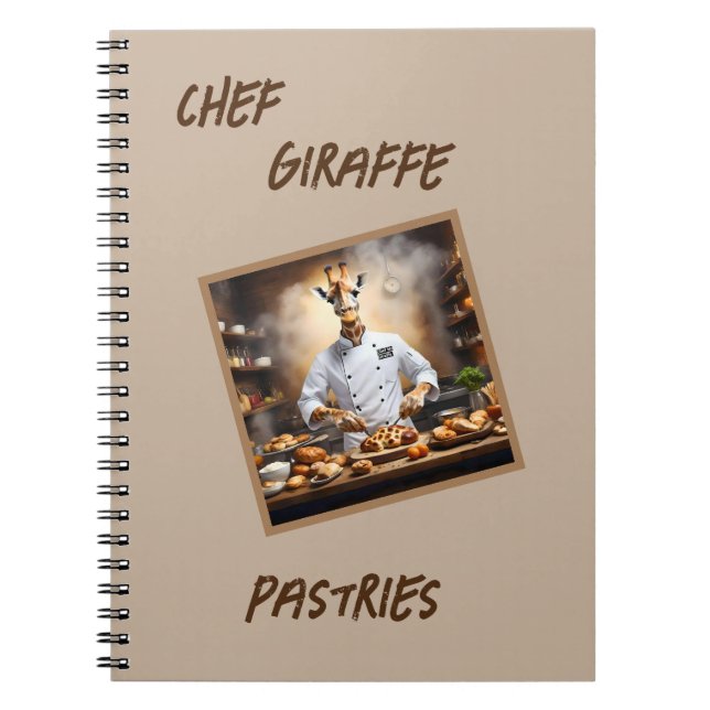Chef Giraffe Bakes Pastries, Notebook (Front)