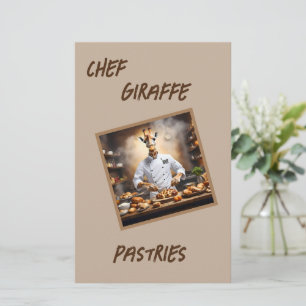 Chef Giraffe Bakes Pastries, Stationery
