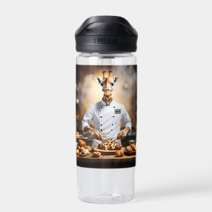 Chef Giraffe Bakes Pastries, Water Bottle