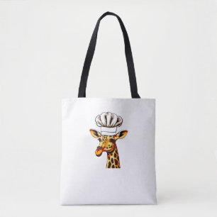 Chef Giraffe - Cute Giraffe In A Chef's Hat Giraff Tote Bag