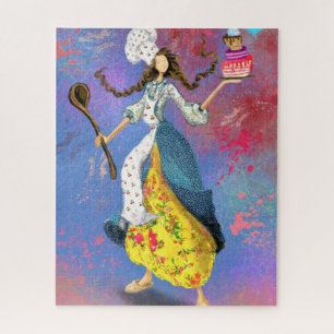 Chef Girl - Art Drawing Fantasy Tales Collection Jigsaw Puzzle