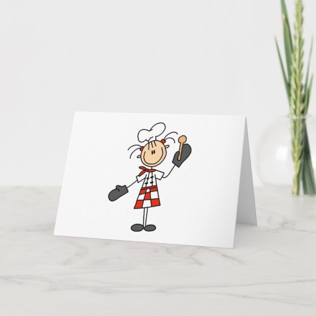 Chef Girl with Wooden Spoon Cards (Front)