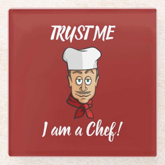 Chef Glass Coaster (Front)