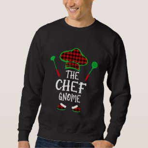 Chef Gnome Buffalo Plaid Matching Family Christmas Sweatshirt