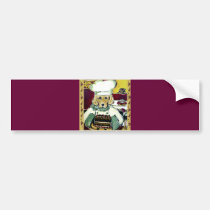 Chef Golden Retriever Bumper Sticker