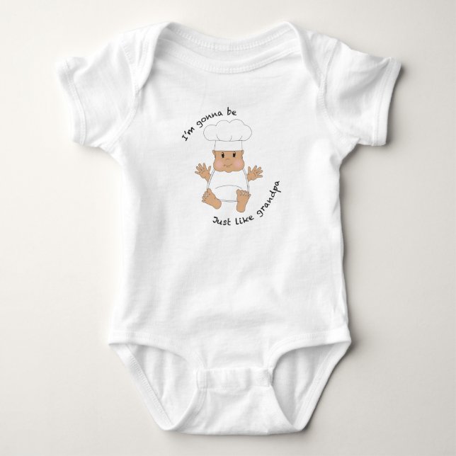 Chef grandpa baby bodysuit (Front)