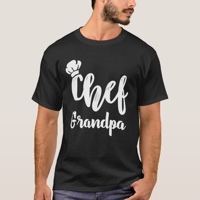 Chef Grandpa Grandfather Cooking T Shirt (Front)