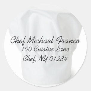 Chef Hat Address Label Stickers