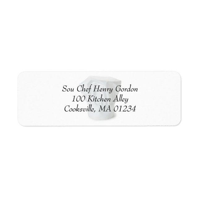 Chef Hat Address Label Stickers (Front)
