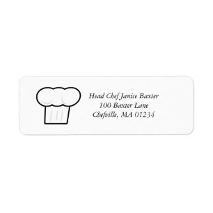 Chef Hat Address Label Stickers