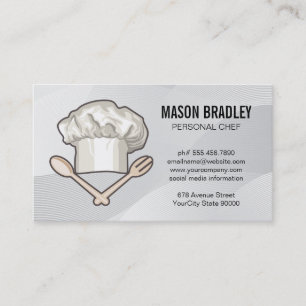 Chef Hat and Kitchen Utensils Business Card