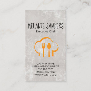 Chef Hat and Silverware Business Card