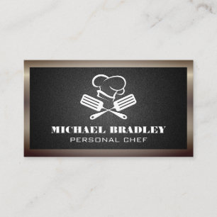 Chef Hat and Spatulas   Cooking Logo Business Card