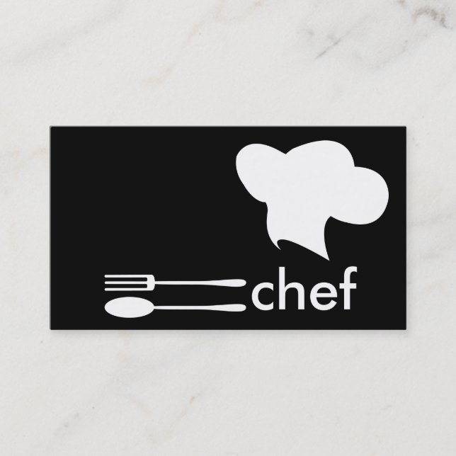 Chef hat business card (Front)