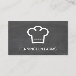 Chef Hat   Chalkboard Background Business Card