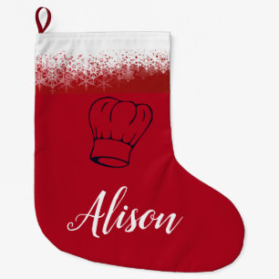 CHEF HAT, CHRISTMAST GIFT FOR COOKS, COOK HAT LARGE CHRISTMAS STOCKING