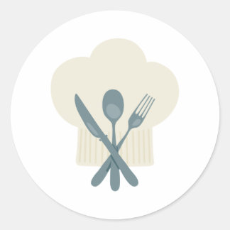 Chef Hat Classic Round Sticker