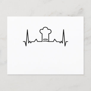 Chef hat Cooking - Food Heartbeat Gifts Postcard