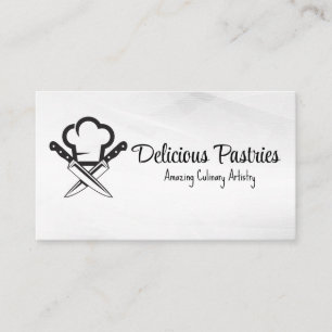 Chef Hat Knife Culinary Business Card