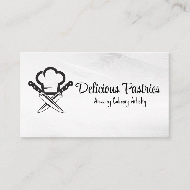 Chef Hat | Knife | Culinary Business Card (Front)