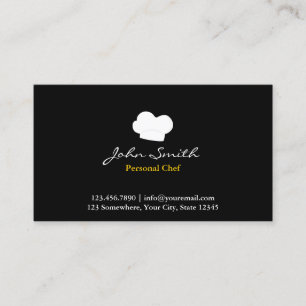 Chef Hat Logo Personal Chef Catering Business Card