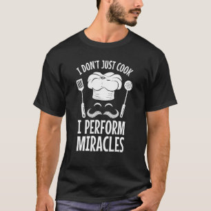 Chef Hat Moustache Cook Foodie Gourmet Cooking T-Shirt