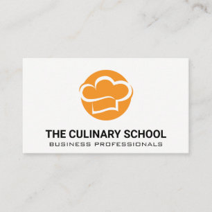 Chef Hat Orange Logo Business Card