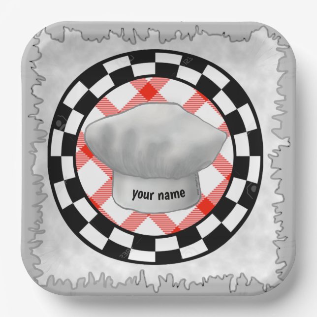 Chef hat paper plates (Front)