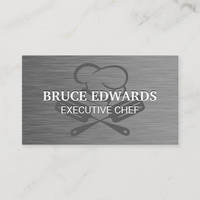 Chef Hat | Spatulas | Culinary Business Card (Front)