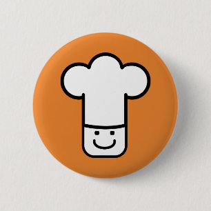 Chef Head 6 Cm Round Badge