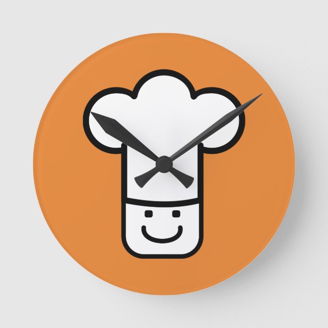 Chef Head Round Clock (Front)