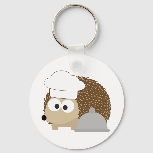 Chef Hedgehog Key Ring (Front)