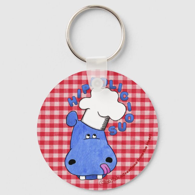 Chef Hippo- Hippolicious Key Ring (Front)