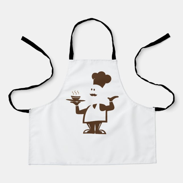 Chef holding a bowl of soup apron (Front)