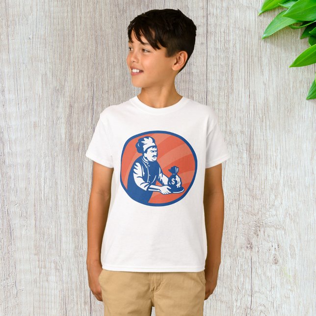 Chef Holding Money Bag Restaurant Finance  T-Shirt (Creator Uploaded)