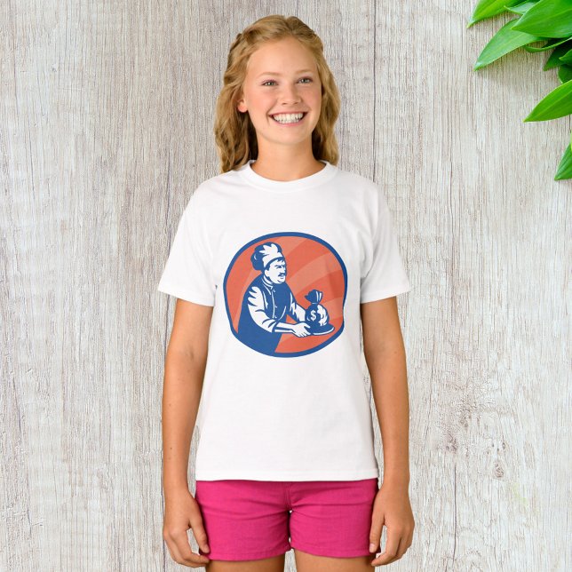Chef Holding Money Bag Restaurant Finance  T-Shirt (Creator Uploaded)