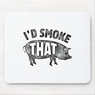 Chef Id Smoke That Pig Pork Bbq Barbecue Men Women Mouse Mat
