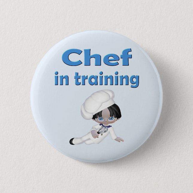 Chef In Training 6 Cm Round Badge (Front)