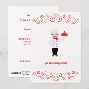 Chef Inspired Retirement Dinner Invitation