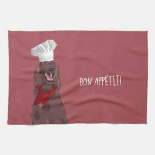 Chef Irish Red Setter Dog for Dog Lovers Tea Towel