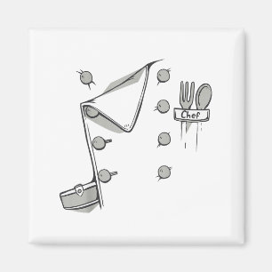 Chef Jacket Chef Costume Cook Cooking Funny Chef G Magnet