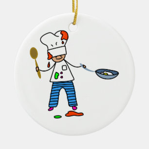 Chef Kid Ceramic Tree Decoration