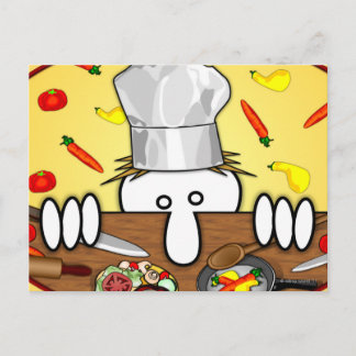 Chef Kilroy Postcard