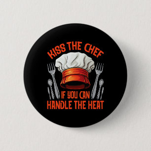 Chef Kiss Cooking Enthusiast Grilling Smoking 6 Cm Round Badge